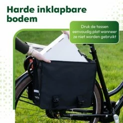 Ekostar® Dubbele Fietstas - NIEUW - Waterafstotend - 46 Liter - Reflectoren – Zwart – OOK Voor Elektrische Fietsen -Fietsen-Accessoires Shop 550x531
