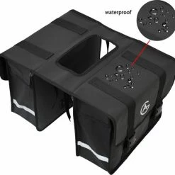 AG Fietstas 46 Liter - Dubbele Fietstas - Extra Veel Ruimte - Waterafstotend - Reflectoren Fietstassen - Electrische Fietsen - Zwart - Dubbel -Fietsen-Accessoires Shop 550x535 4