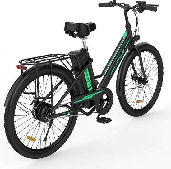 Hitway Elektrische Fiets | E-bike Damesfiets | 35-70KM | 26 Inch | 250W Motor | Zwart 4 Hitway Elektrische Fiets | E-bike Damesfiets | 35-70KM | 26 Inch | 250W Motor | Zwart - Afbeelding 4