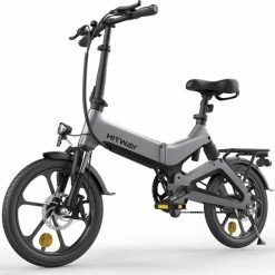 Merkloos Hitway 14F005 Elektrische Fiets Opvouwbaar | 250W Motor | 7.5Ah | 16" | Grijs / Zwart