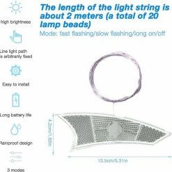 BOTC LED Spaakverlichting - Fiets Licht - Lichtsnoer Fietswiel - 20 Leds - 2meter - 1 Fietswiel - Roze -Fietsen-Accessoires Shop 550x545 12