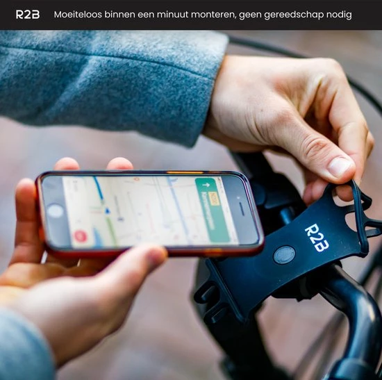 R2B Telefoonhouder Fiets Met 360 Graden Rotatie - Gsm Houder - Accessoires - Model "Rotterdam" 6 R2B Telefoonhouder Fiets Met 360 Graden Rotatie - Gsm Houder - Accessoires - Model "Rotterdam" - Afbeelding 6