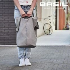 Basil City Fietsshopper - Enkele Fietstas - Grijs - 16 Liter -Fietsen-Accessoires Shop 550x547 8