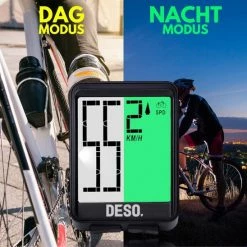 Fietscomputer Draadloos Waterdicht Kilometer En Snelheidsmeter Fiets -DESO Draadloze Fietscomputers Met Extra Groot Scherm -Fietsen-Accessoires Shop 550x548 20