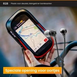 R2B Telefoonhouder Fiets Waterdicht Met 360 Graden Rotatie - Ook Voor Scooter & Motor - Gsm Houder Fiets - Model "Den Haag" - Zwart/Rood - Accessoires -Fietsen-Accessoires Shop 550x549 5