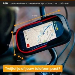 R2B Telefoonhouder Fiets Waterdicht Met 360 Graden Rotatie - Ook Voor Scooter & Motor - Gsm Houder Fiets - Model "Den Haag" - Zwart/Rood - Accessoires -Fietsen-Accessoires Shop 550x549 6