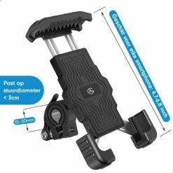 AG 150 Universele Telefoonhouder Fiets - Extreem Sterk - 360 Graden Rotatie - Ook Voor Scooter En Motor - Zwart- Anti Shock & Vibratie Ontwerp - Fietshouder Voor Smartphones - Telefoon - Gsm Houder Fiets - Iphone - Hoogste Kwaliteit -Fietsen-Accessoires Shop 550x550 1017