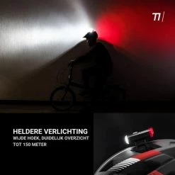 TIKKENS LED Fietsverlichting Helmlamp - Helm - Voorlicht & Achterlicht - USB Oplaadbaar - Zwart - Voor En Achter - Waterdicht - Fietslampjes -Fietsen-Accessoires Shop 550x550 1098