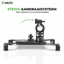 ISetchi Telefoonhouder Fiets Met 360 Graden Rotatie - Stevig & Stabiel - Ook Voor Scooter & Motor Gsm Telefoon Houder Fiets - Anti Shock & Vibratie Ontwerp - Fietshouder Smartphone Mobiel - Zwart -Fietsen-Accessoires Shop 550x550 11