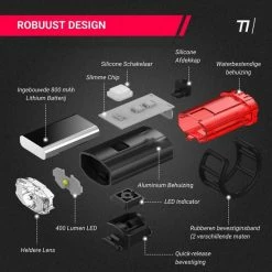 TIKKENS LED Fietsverlichting Helmlamp - Helm - Voorlicht & Achterlicht - USB Oplaadbaar - Zwart - Voor En Achter - Waterdicht - Fietslampjes -Fietsen-Accessoires Shop 550x550 1101