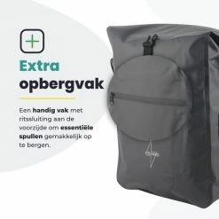 Voltano Luxe Fietstas / Rugtas 28L - Zwart - Enkele Pakaftas - 100% Waterdicht - Met Laptop Compartiment -Fietsen-Accessoires Shop 550x550 1164