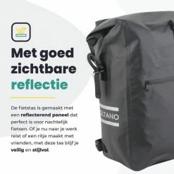 Voltano Luxe Fietstas / Rugtas 28L - Zwart - Enkele Pakaftas - 100% Waterdicht - Met Laptop Compartiment -Fietsen-Accessoires Shop 550x550 1165