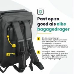 Voltano Luxe Fietstas / Rugtas 28L - Zwart - Enkele Pakaftas - 100% Waterdicht - Met Laptop Compartiment -Fietsen-Accessoires Shop 550x550 1167