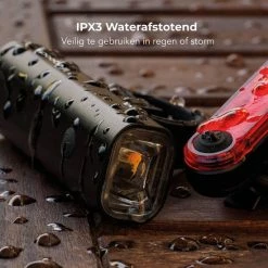 LifeGoods LED Fietsverlichting Set - Voorlicht En Achterlicht - USB Oplaadbaar - Zwart -Fietsen-Accessoires Shop 550x550 178