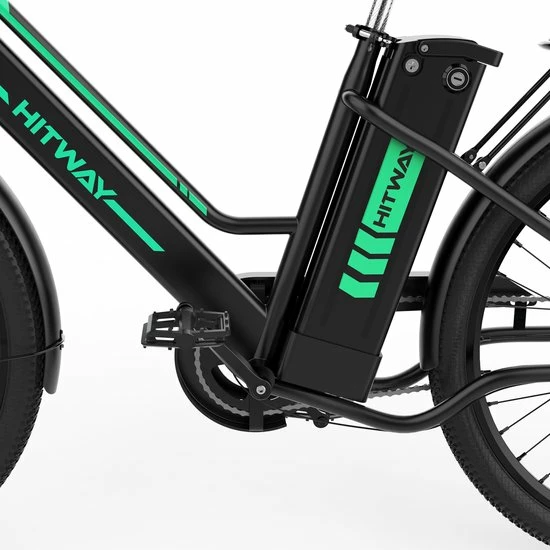 Hitway Elektrische Fiets | E-bike Damesfiets | 35-70KM | 26 Inch | 250W Motor | Zwart 5 Hitway Elektrische Fiets | E-bike Damesfiets | 35-70KM | 26 Inch | 250W Motor | Zwart - Afbeelding 5