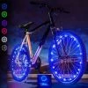 BOTC LED Spaakverlichting - Fiets Licht - Lichtsnoer Fietswiel - 20 Leds - 2meter - 1 Fietswiel - Blauw