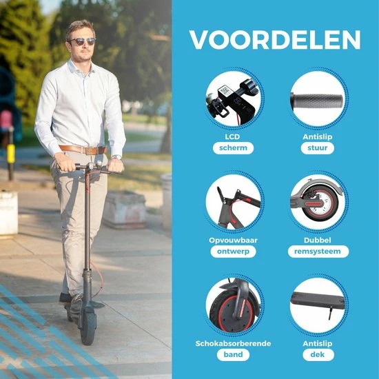 Ampes M365 Pro - Elektrische Step - 10.5Ah Batterij - 30/35KM Bereik - 350W - Opvouwbaar - 30km/h - 8.5" Anti-Lek Banden 5 Ampes M365 Pro - Elektrische Step - 10.5Ah Batterij - 30/35KM Bereik - 350W - Opvouwbaar - 30km/h - 8.5" Anti-Lek Banden - Afbeelding 5