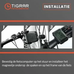 Tigrar Kilometerteller Fiets - Fietscomputer Draadloos - KM Teller Fiets - Waterdicht Met 17 Functies Snelheidsmeter -Fietsen-Accessoires Shop 550x550 222