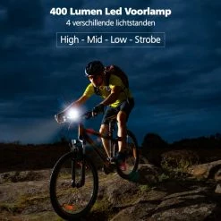 SWILIX ® - Fietsverlichting Set - Oplaadbare USB Led Fietslamp - Voor En Achter - Waterdicht - 4 Lichtstanden - Zwart -Fietsen-Accessoires Shop 550x550 26