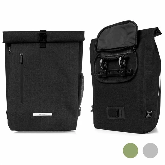 LifeGoods Fietstas - Enkel - 25L - Waterdicht - E-Bikes - Schouderbanden - Zwart 1 LifeGoods Fietstas - Enkel - 25L - Waterdicht - E-Bikes - Schouderbanden - Zwart