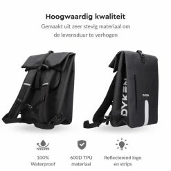 Dyken Fietstas Enkele - Waterdicht - Fietsrugzak - Schoudertas - 25L - Zwart -Fietsen-Accessoires Shop 550x550 280