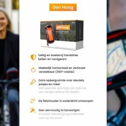 R2B Telefoonhouder Fiets Waterdicht Met 360 Graden Rotatie - Ook Voor Scooter & Motor - Gsm Houder Fiets - Model "Den Haag" - Zwart/Rood - Accessoires -Fietsen-Accessoires Shop 550x550 293