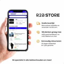 R2B Telefoonhouder Fiets Waterdicht Met 360 Graden Rotatie - Ook Voor Scooter & Motor - Gsm Houder Fiets - Model "Den Haag" - Zwart/Rood - Accessoires -Fietsen-Accessoires Shop 550x550 295