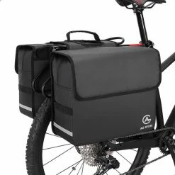 AG Fietstas -dubbele Fietstas - Fietstassen - Electrische Fietsen - Zwart - Dubbel - Waterdicht - 37 Liter -volwassenen - Elektrische Fiets - Reflectoren - 100% Polyster -Fietsen-Accessoires Shop 550x550 312