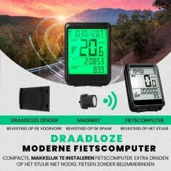 Strex Draadloze Fietscomputer - 17 Functies - Extra Groot Scherm - Draadloze Fiets Computer Draadloos Waterdicht - NL Handleiding 12 Strex Draadloze Fietscomputer - 17 Functies - Extra Groot Scherm - Draadloze Fiets Computer Draadloos Waterdicht - NL Handleiding -Fietsen-Accessoires Shop 550x550 329