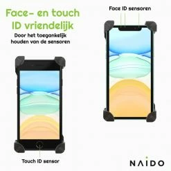 Naido Universele Telefoonhouder Fiets - Ook Voor Motor - GSM Houder - Fietshouder - Zwart -Fietsen-Accessoires Shop 550x550 366