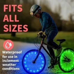 BOTC Wielverlichting Fiets - 20 Holders - Spaakverlichting LED - Lichtsnoer Fietswiel - 20 Leds - 220CM - Blauw -Fietsen-Accessoires Shop 550x550 384