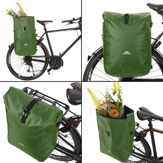 Dutch Mountains Enkele Fietstas | Rugzak | Sterke 100% Waterdicht | Fietstas, Schoudertas En Rugtas In 1 | 28 Liter | Groen 7 Dutch Mountains Enkele Fietstas | Rugzak | Sterke 100% Waterdicht | Fietstas, Schoudertas En Rugtas In 1 | 28 Liter | Groen - Afbeelding 7