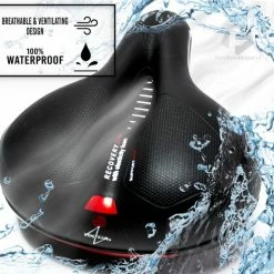 Voltano Fietszadel Met Gelpads - Zwart/Rood - Uitsparing - Zadelvering - Unisex - Incl. Gratis Zadelstrop -Fietsen-Accessoires Shop 550x550 392