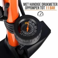 Strex Fietspomp - Drukmeter - 11 Bar Bal Pomp - Oranje -Fietsen-Accessoires Shop 550x550 396