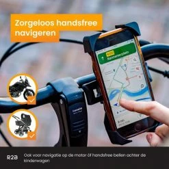 R2B Telefoonhouder Fiets Met 360 Graden Rotatie - Gsm Houder Fiets - Fiets Accessoires - Model "Gouda" -Fietsen-Accessoires Shop 550x550 405