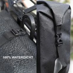 Dutch Mountains Dubbele Fietstas 46 Ltr | 100% Waterdichte Fietstas | Rolltop Sluiting | Reflectoren | Zwart -Fietsen-Accessoires Shop 550x550 420