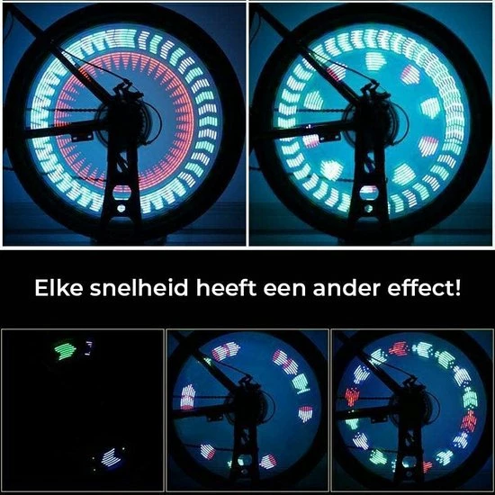 Merkloos Wielverlichting - Spaakverlichting - Fietsverlichting Wiel - Spaakreflectoren - Fietsverlichting - Spaakverlichting Kinderfiets - LED - 30 Patronen - 2 Stuks 6 Merkloos Wielverlichting - Spaakverlichting - Fietsverlichting Wiel - Spaakreflectoren - Fietsverlichting - Spaakverlichting Kinderfiets - LED - 30 Patronen - 2 Stuks - Afbeelding 6