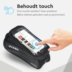 Dyken Frametas Fiets - Waterdichte Telefoonhouder - Fietstas Frame - Zwart -Fietsen-Accessoires Shop 550x550 461