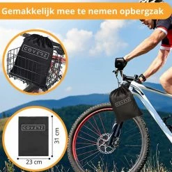 Coverz Fietshoes Voor 1 Fiets Waterdicht - Inclusief Gat Voor Slot - Beschermhoes - Cover - 190x65x98 Cm -Fietsen-Accessoires Shop 550x550 469