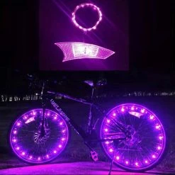 BOTC LED Spaakverlichting - Fiets Licht - Lichtsnoer Fietswiel - 20 Leds - 2meter - 1 Fietswiel - Roze -Fietsen-Accessoires Shop 550x550 493