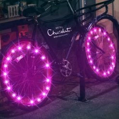 BOTC LED Spaakverlichting - Fiets Licht - Lichtsnoer Fietswiel - 20 Leds - 2meter - 1 Fietswiel - Roze -Fietsen-Accessoires Shop 550x550 494