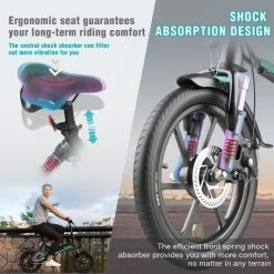 Merkloos Hitway 14F005 Elektrische Fiets E-bike | Opvouwbaar | 250W Motor | 7.5Ah | 16" | Zwart / Groen -Fietsen-Accessoires Shop 550x550 496