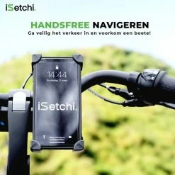 ISetchi Telefoonhouder Fiets Met 360 Graden Rotatie - Stevig & Stabiel - Ook Voor Scooter & Motor Gsm Telefoon Houder Fiets - Anti Shock & Vibratie Ontwerp - Fietshouder Smartphone Mobiel - Zwart -Fietsen-Accessoires Shop 550x550 5