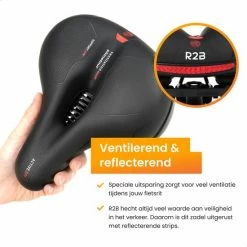 R2B Fietszadel Voor Dames En Heren - Inclusief Waterdichte Zadelhoes - Zwart - Reflectie En Ventilatie - Gel Zadel / Gelzadel 11 R2B Fietszadel Voor Dames En Heren - Inclusief Waterdichte Zadelhoes - Zwart - Reflectie En Ventilatie - Gel Zadel / Gelzadel -Fietsen-Accessoires Shop 550x550 571