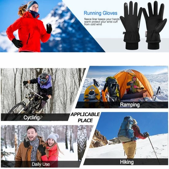 BOTC Fietshandschoenen Windproof/Waterproof - Handschoenen Met Touchscreen - M/L - Zwart-CG000111 3 BOTC Fietshandschoenen Windproof/Waterproof - Handschoenen Met Touchscreen - M/L - Zwart-CG000111 - Afbeelding 3