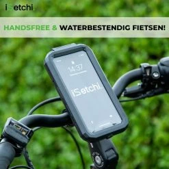 ISetchi Telefoonhouder Fiets Waterdicht L (5.5 Tot 7 Inch) - 360 Graden Rotatie - Ook Voor Scooter & Motor - Gsm Houder Fiets - Waterdicht IP67 Level - Zwart -Fietsen-Accessoires Shop 550x550 65