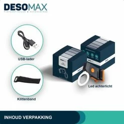 DesoMax Fietslicht Achterlicht LED USB Oplaadbaar Helder Rond - Achterlicht Voor Racefiets En MTB Herkenningslicht -Fietsen-Accessoires Shop 550x550 690