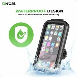 ISetchi Telefoonhouder Fiets Waterdicht L (5.5 Tot 7 Inch) - 360 Graden Rotatie - Ook Voor Scooter & Motor - Gsm Houder Fiets - Waterdicht IP67 Level - Zwart -Fietsen-Accessoires Shop 550x550 70
