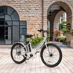 HITWAY Elektrische Fiets, 26 Inch, 250 W Motor, Li-batterij 36 V, 8.4 Ah, Tot 35-70 Km Wit Blauw 11 HITWAY Elektrische Fiets, 26 Inch, 250 W Motor, Li-batterij 36 V, 8.4 Ah, Tot 35-70 Km Wit Blauw -Fietsen-Accessoires Shop 550x550 706