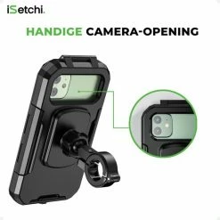 ISetchi Telefoonhouder Fiets Waterdicht L (5.5 Tot 7 Inch) - 360 Graden Rotatie - Ook Voor Scooter & Motor - Gsm Houder Fiets - Waterdicht IP67 Level - Zwart -Fietsen-Accessoires Shop 550x550 71